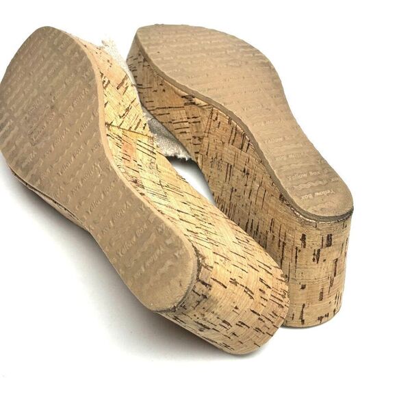 Yellow Box Maryland Beige Fringed Rhinestones Faux Pearls Cluster Sandals Size 7 - Picture 6 of 9